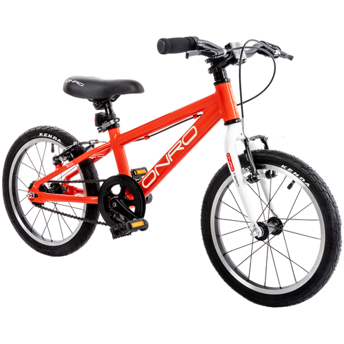 Детский велосипед ONRO 16 красный, колёса 16, алюминиевая рама, возраст 3-6 лет, рост 98-120 см, 1 скорость, 7,4 кг