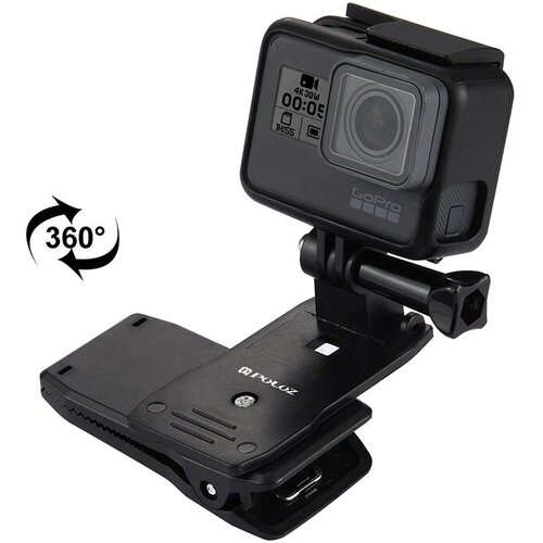Крепление-прищепка с поворотным механизмом на 360° Puluz для GoPro, Xiaomi, SJCAM, EKEN