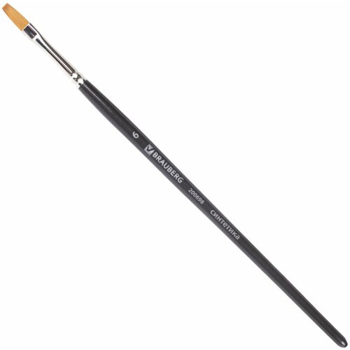 Кисть художественная проф BRAUBERG ART CLASSIC синтетика мягкая под колонок плоск 6 кор руч 200698 10 штук 200698 1171₽