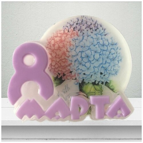 Мыло-открытка ручной работы 8 марта с картинкой, Полевые цветы аромат