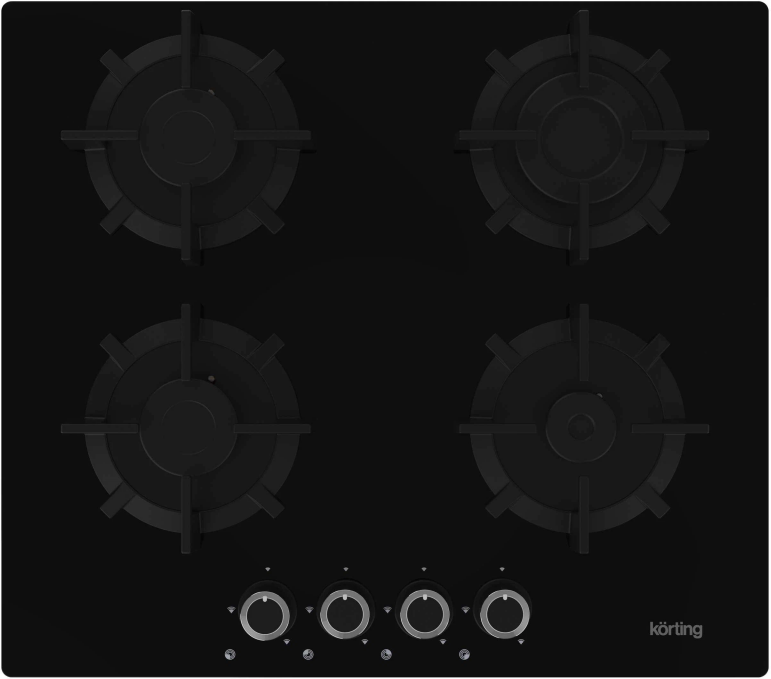 Газовая варочная панель Korting HGG 6420 CN, черный