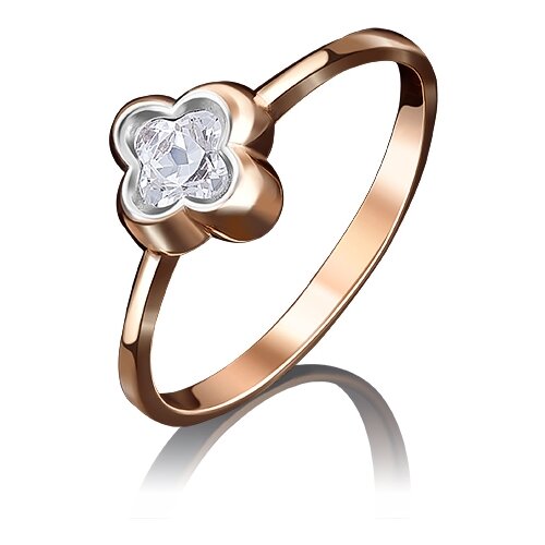 фото Платина кольцо из красного золота с swarovski zirconia 01-4875-00-501-1110-38