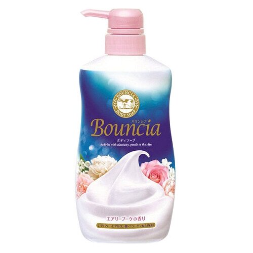 Cow Brand Мыло жидкое Bouncia с фруктово-цветочным ароматом, 500 мл