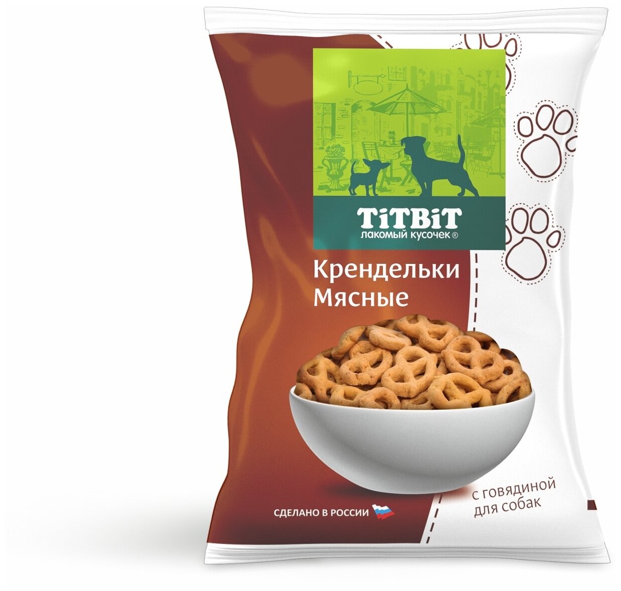 Лакомство для собак всех пород TiTBiT Крендельки мясные с говядиной, 500 г