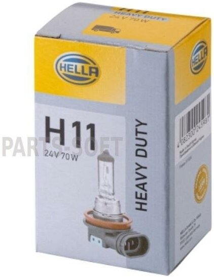 BEHR-HELLA 8GH 008 358-241 Лампа HELLA галогеновая H11 PGJ19-2 70W