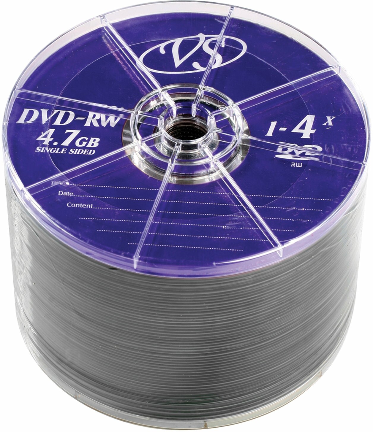 Компакт-диск VS DVD-RW, 4,7 гб, 4x, 50 шт, Bulk, DVDRWB5001 (VSDVDRWB5001)