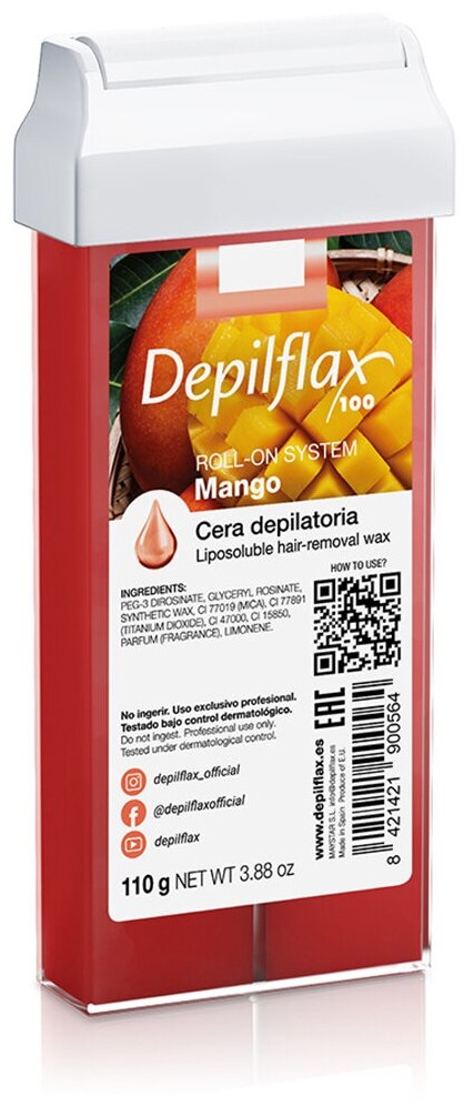 DepilFlax воск в картридже манго mango 110 г (Испания)