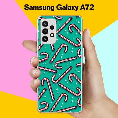 Силиконовый чехол на Samsung Galaxy A72 Новогодние сладости / для Самсунг Галакси А72