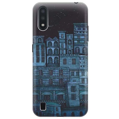 Чехол - накладка ArtColor для Samsung Galaxy A01 с принтом Ночь над городом чехол накладка artcolor для samsung galaxy s21 ultra с принтом ночь над городом