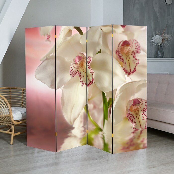 Ширма "Орхидея. Айвори", 200 х 160 см - фотография № 2