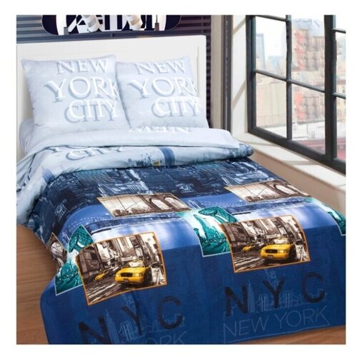 фото Постельное белье/нью-йорк (поплин-de luxe)/артпостель/размер 1,5 сп