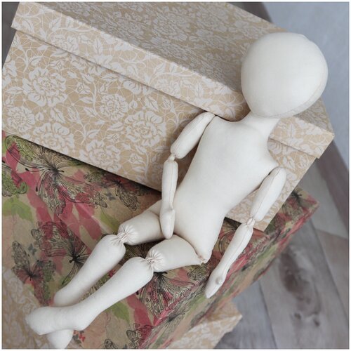 Леон, рост 40 см. Заготовка интерьерной куклы из текстиля для хобби, рукоделия, творчества.