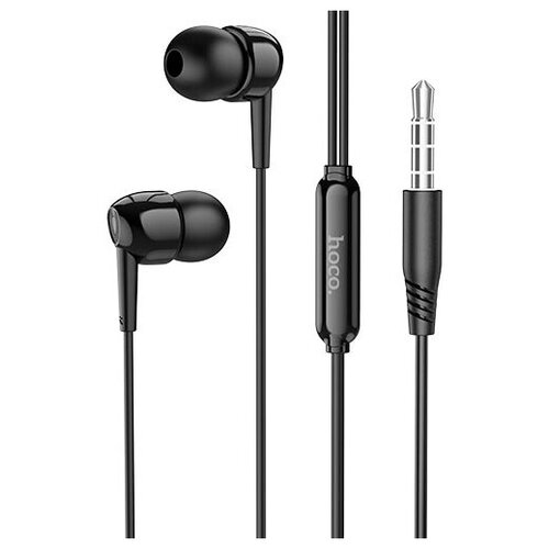 Наушники вкладыши с микрофоном Hoco M99 Celestial Black мобильная гарнитура черные 15800₽