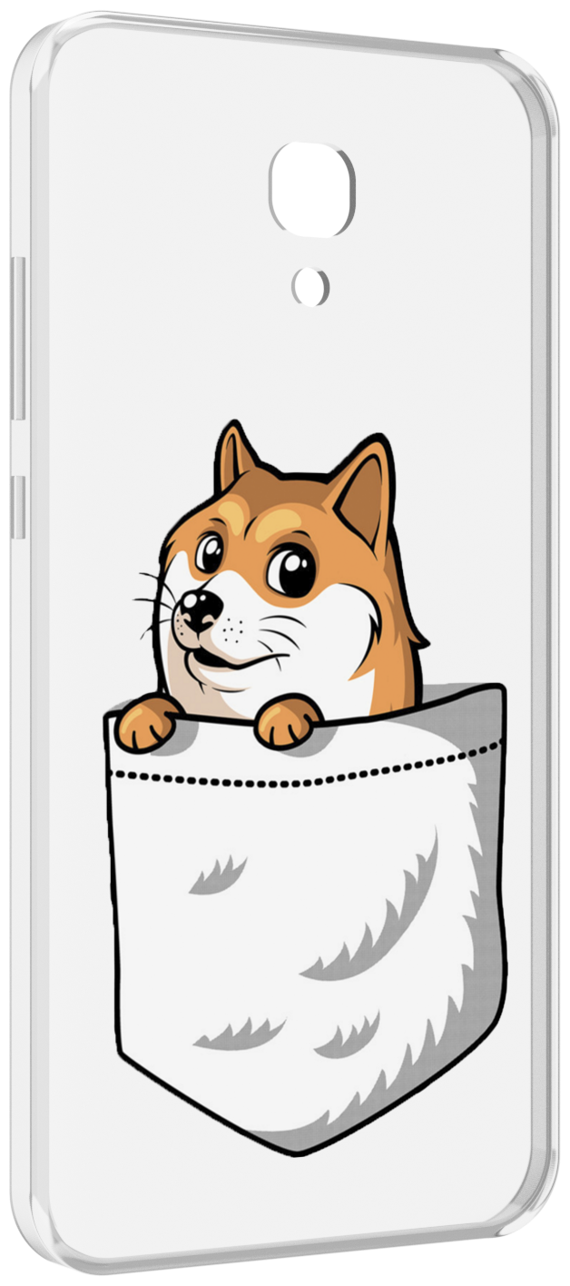 Чехол MyPads Корги в кармане для Meizu M6 (M711Q) задняя-панель-накладка-бампер