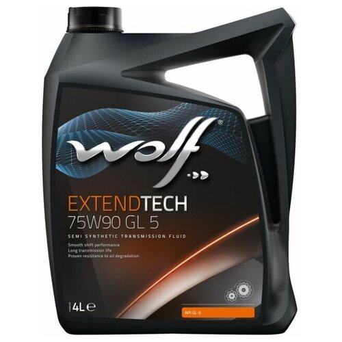 Масло трансмиссионное Wolf EXTENDTECH 75W90 GL 5 4 л