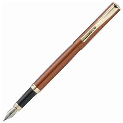 Ручка перьевая Pierre Cardin ECO, цвет - коричневый металлик. Упаковка Е ручка pierre cardin baron цвет синий металлик упаковка в
