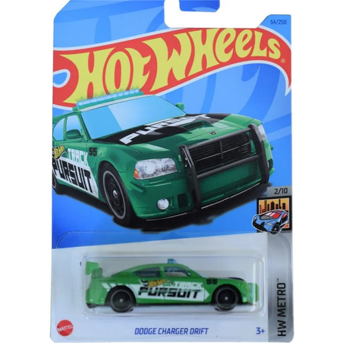 Hot Wheels Машинка базовой коллекции DODGE CHARGER DRIFT зеленая 5785/HKG92