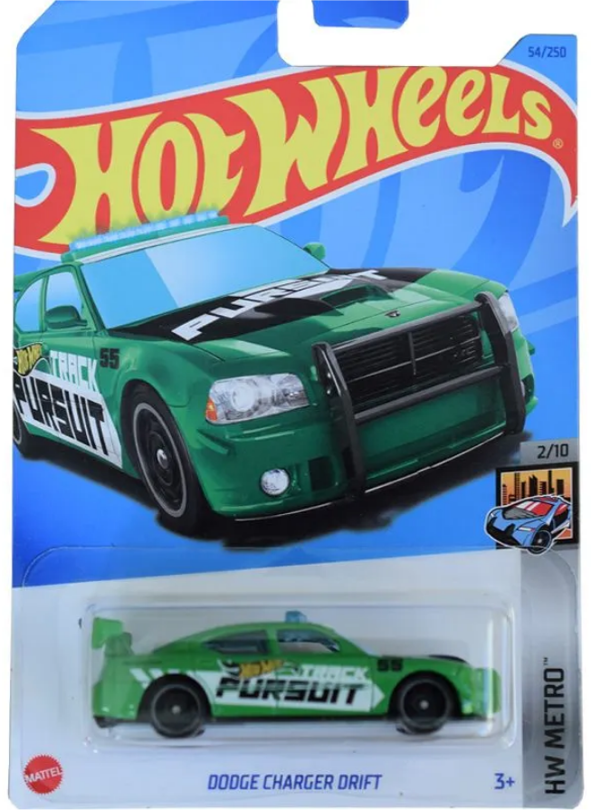 Hot Wheels Машинка базовой коллекции DODGE CHARGER DRIFT зеленая 5785/HKG92