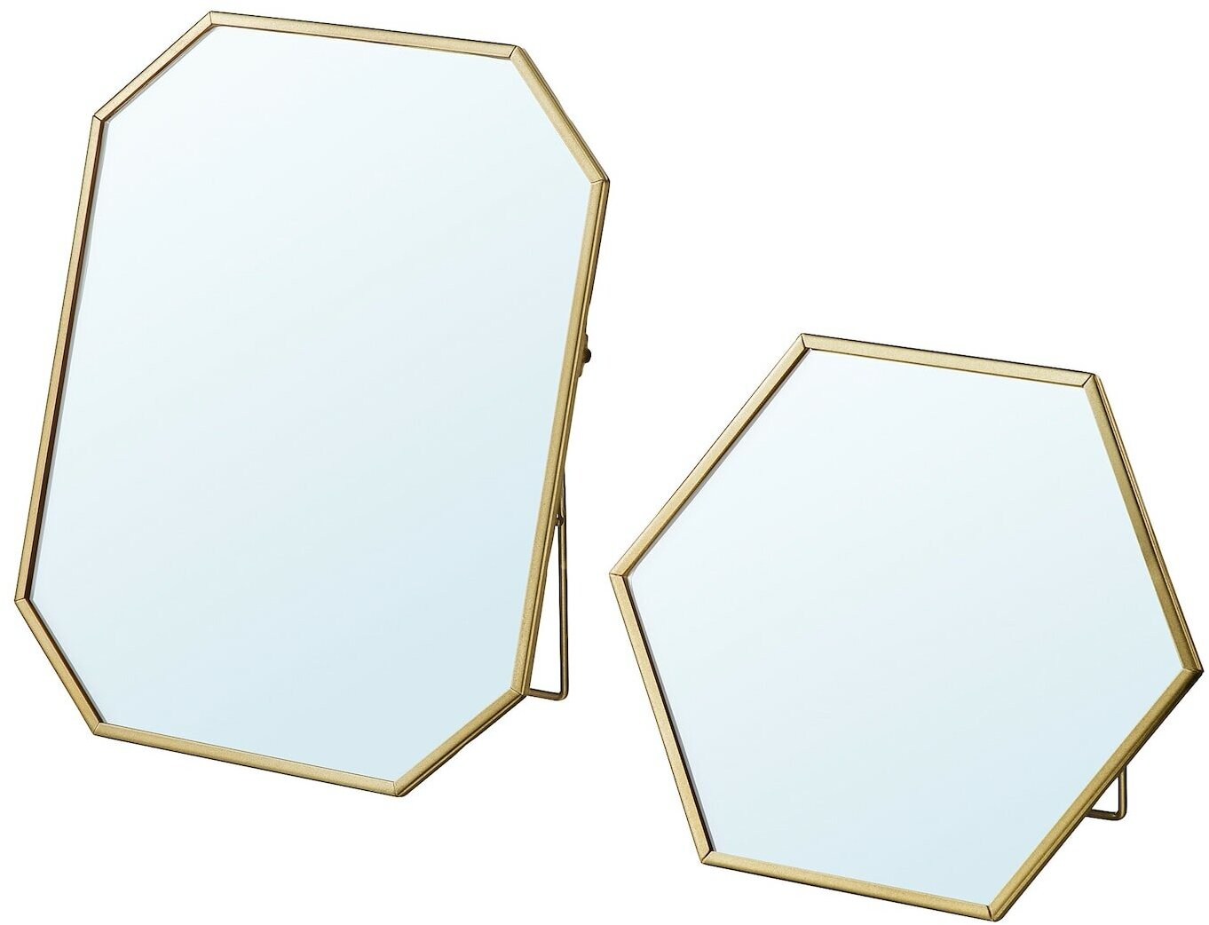 LASSBYN лассбюн зеркало, 2 шт золотой - фотография № 4