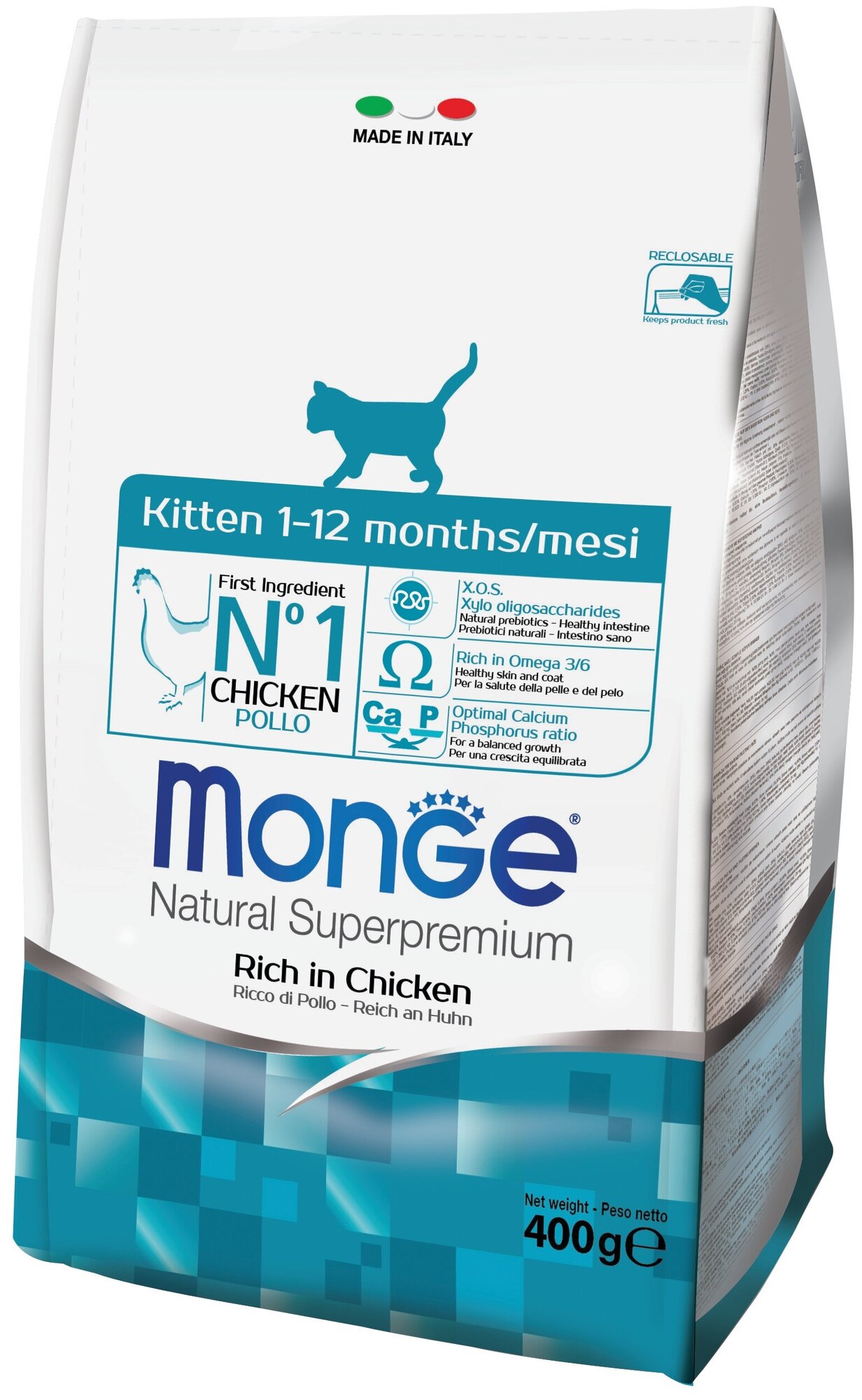 Сухой корм для котят Monge Natural Superpremium с курицей