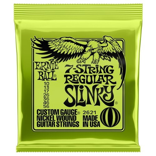 фото Ernie ball 2621 nickel wound slinky regular 10-56 струны для 7 струнной электрогитары