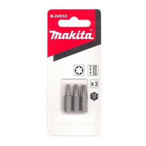 Бита MAKITA Torx T20,25,30, хв-6-ти гран 1\4