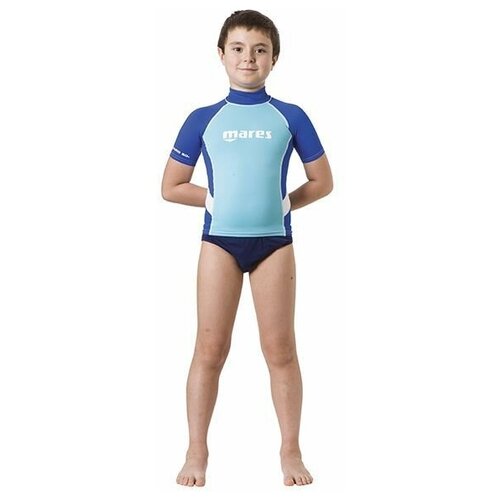 фото Гидрокостюм-футболка с коротким рукавом mares rash guard boy, лайкра, для мальчика, р.xl, детский