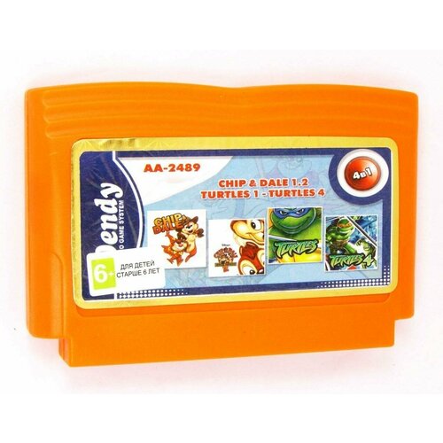 Картридж Игра 8bit (4 в 1) TURTLES 1+4+CHIP & DALE 1+2