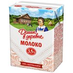 Молоко Домик в деревне ультрапастеризованное 3.5%, 1 шт. по 0.2 л - изображение