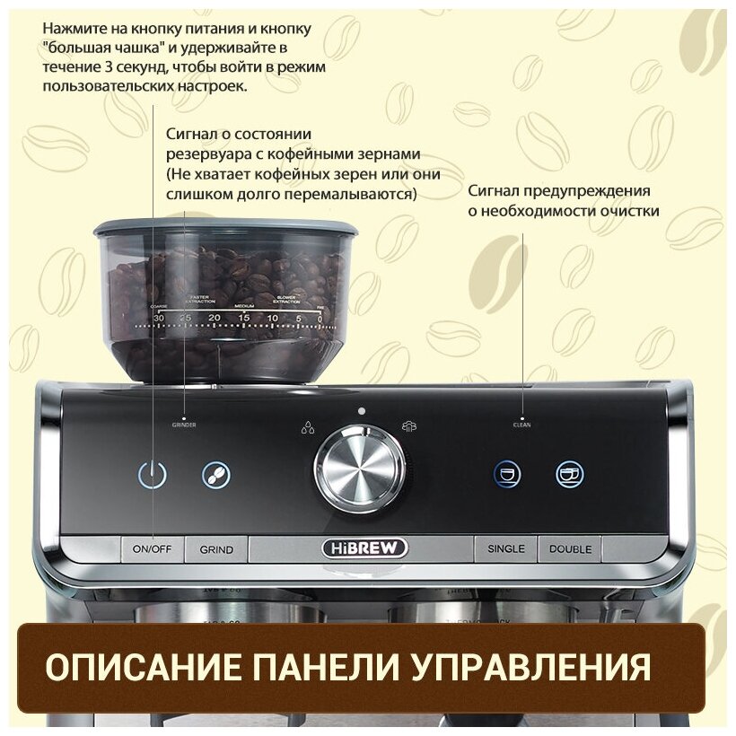 Бариста HiBREW H7 19Bar для эспрессо, кофемашина коммерческого уровня с полным комплектом для кафе, отеля, ресторана - фотография № 15