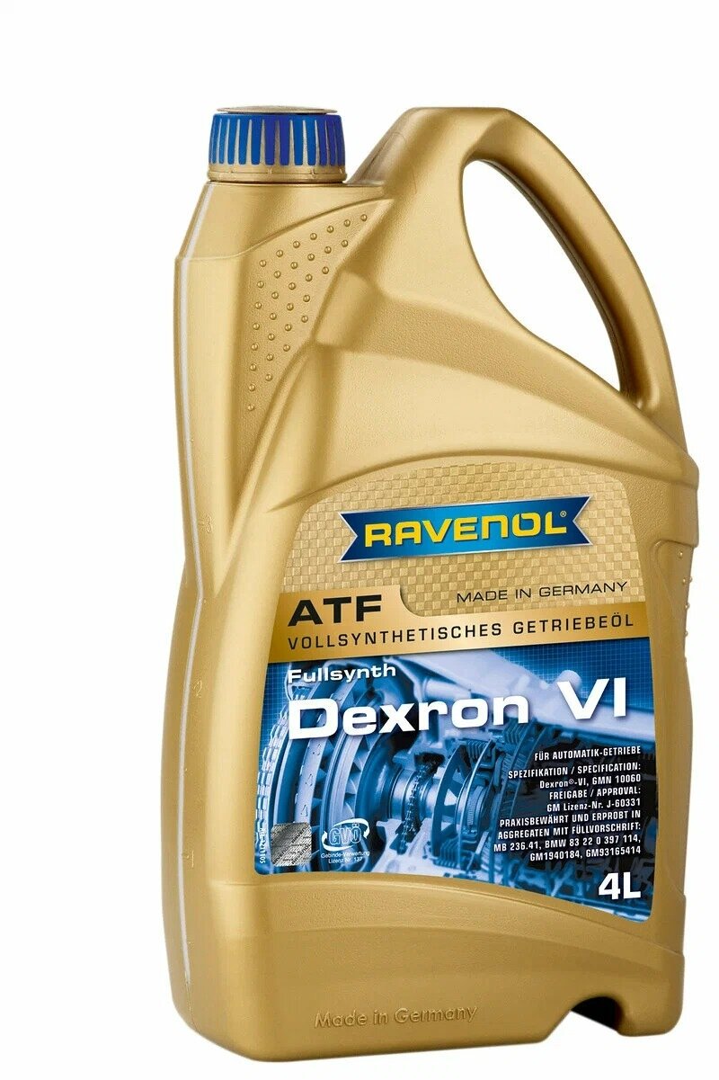 Масло Трансмиссионное Ravenol Atf Dexron Vi Синтетическое 4 Л 4014835732292 Ravenol арт. 4014835732292