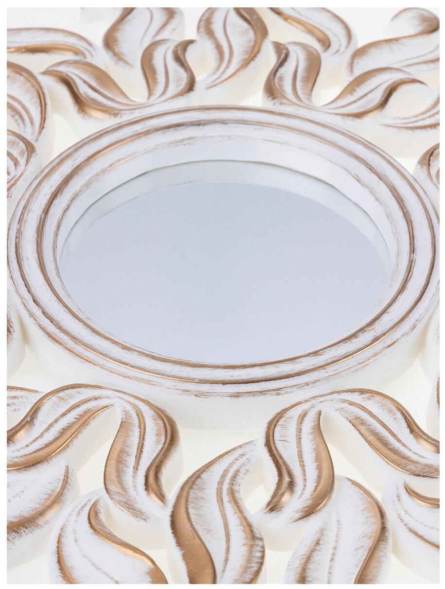 Декоративное зеркало Solmax, набор 3 шт (35 см, 25 см, 25 см), белое - фотография № 9