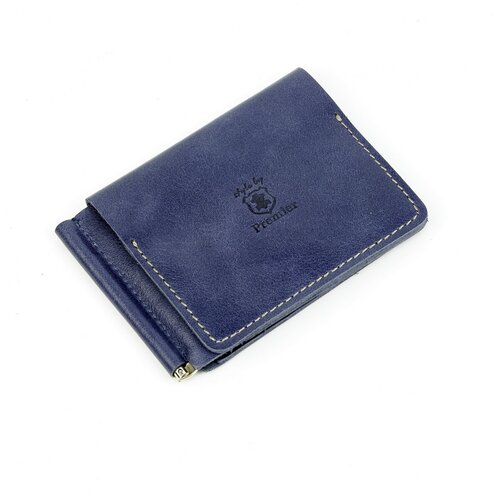 фото Зажим для денег premier+urb, cro-z-907-65, натуральная кожа, цвет синий