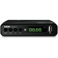 Цифровой телевизионный DVB-T2 ресивер BBK SMP028HDT2 черный, HDMI выход, DVB-T/T2, USB флеш, пульт ДУ, дисплей