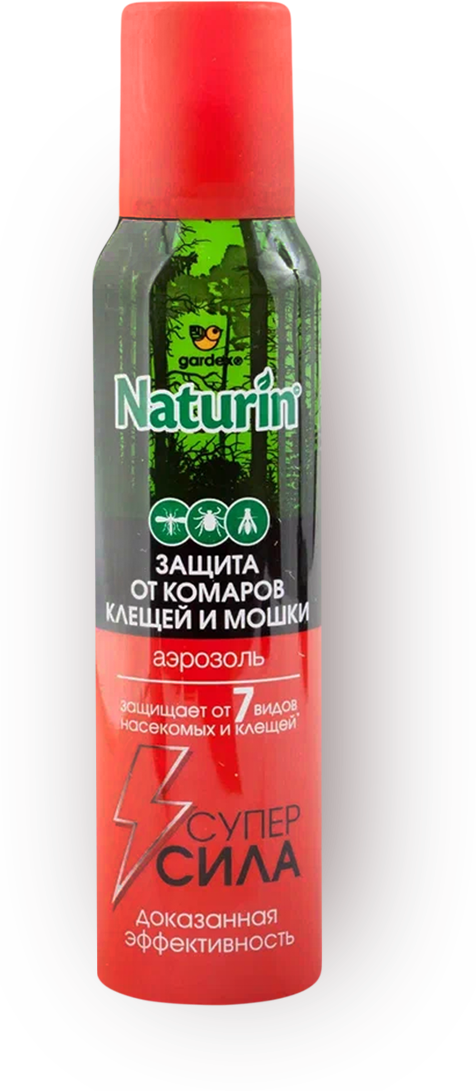 Аэрозоль Gardex Naturin Супер Сила от комаров клещей и мошки