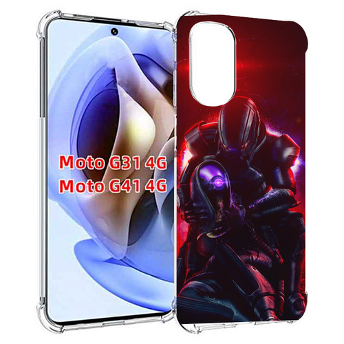 Чехол MyPads Mass Effect для Motorola Moto G31 4G / G41 4G задняя-панель-накладка-бампер чехол mypads mass effect для motorola moto e7 power задняя панель накладка бампер