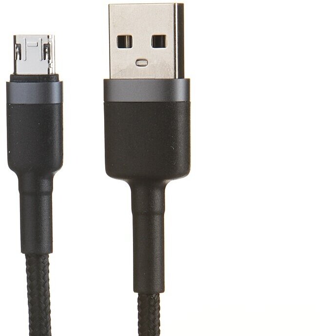 Аксессуар Baseus Cafule Cable USB - MicroUSB 2.4A 1m Grey-Black CAMKLF-BG1