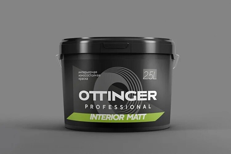 Краска OTTINGER INTERIOR MATT База 3 износостойкая матовая 0.9 литра