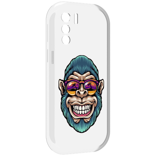Чехол MyPads обезьяна улыбается для UleFone Note 13P задняя-панель-накладка-бампер