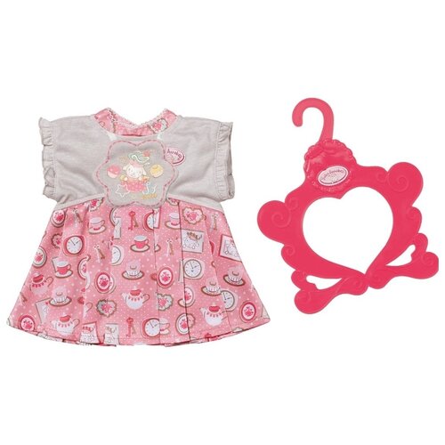 фото Zapf creation платье для куклы baby annabell 700839 белый/розовый