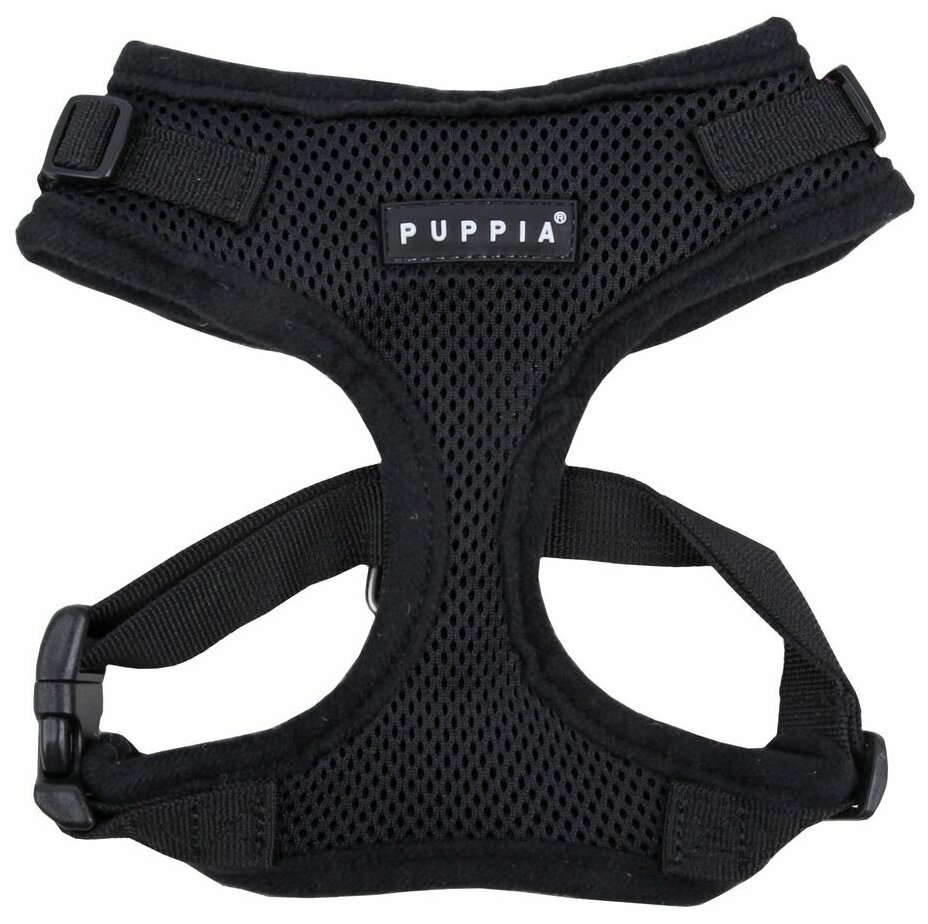 Шлейка для собак Puppia "RITEFIT HARNESS", черная, M (Южная Корея)