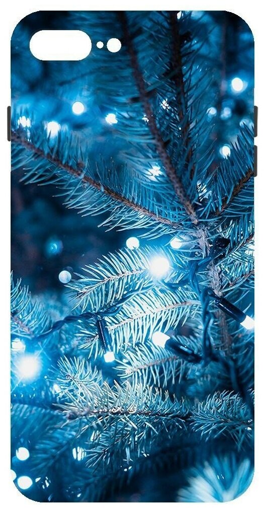 Чехол-накладка Krutoff Софт Кейс Гирлянда для iPhone 7 Plus/8 Plus черный