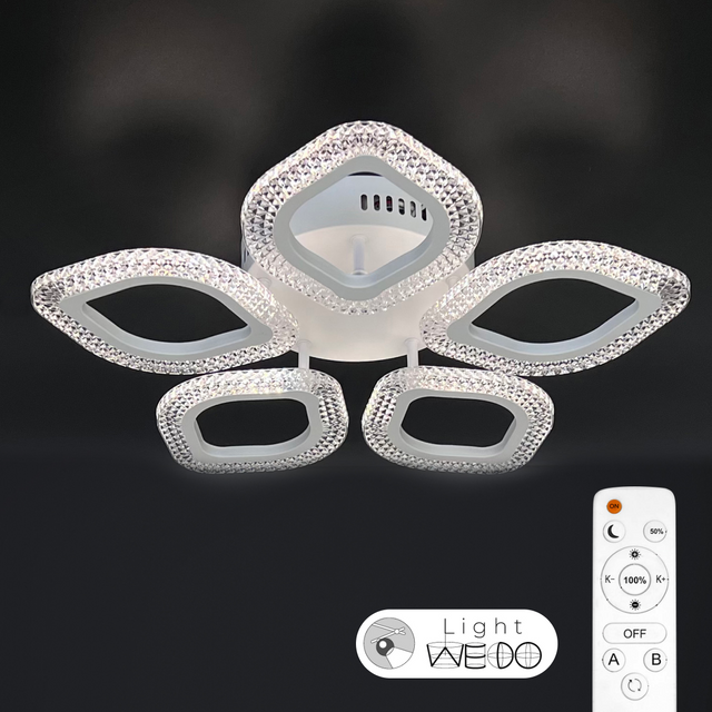 Люстра потолочная светодиодная для кухни в спальню с пультом WEDO LIGHT WD6005/5C-WT