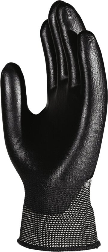 Перчатки защитные нейлоновые Manipula "Микропол", полиуретановое покрытие (облив), размер 7 (S), черные, 1 пара (TPU-12) - фотография № 4