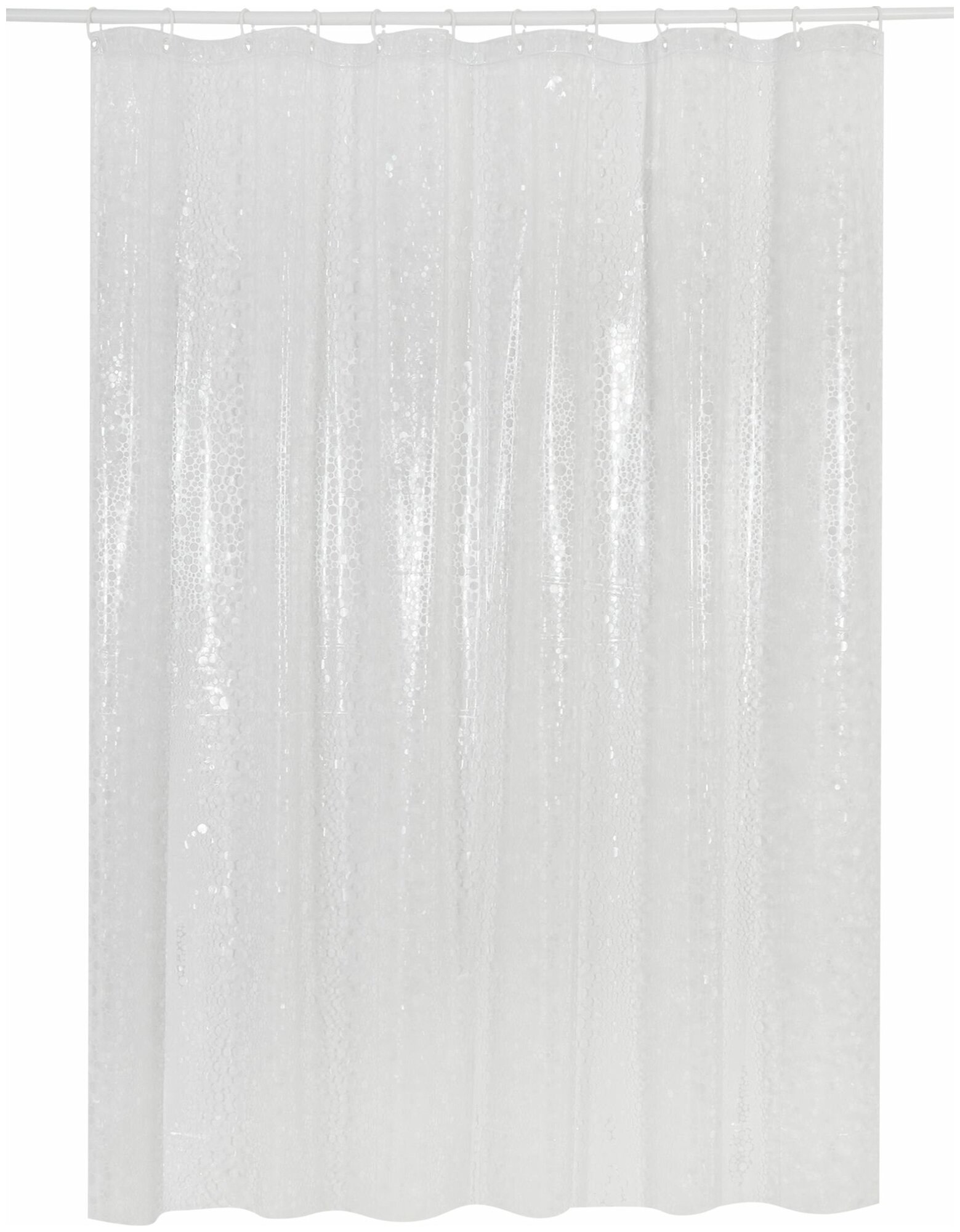 Штора для ванной Meiwa "Sparkle", цвет: прозрачный, 182 х 182 см - фото №1