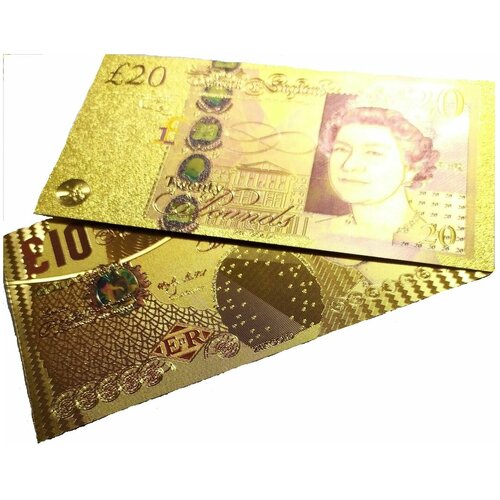 Фунт стерлингов золотые сувенирные набор сувенирных банкнот 4 штуки китайские ритуальные деньги загробного банка