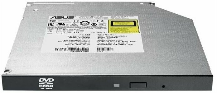 Привод для ноутбука Dvdr/rw Cdrw Asus Sdrw-08u1mt Sata Black (oem) для ноутбука .