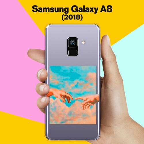 силиконовый чехол летние узоры 15 на samsung galaxy a8 2018 самсунг галакси а8 2018 Силиконовый чехол на Samsung Galaxy A8 (2018) Искусство / для Самсунг Галакси А8 2018