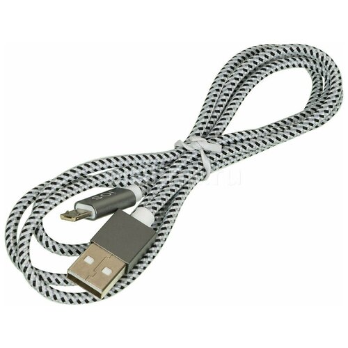 Кабель Buro BHP LGHT+MCR USB (m)-Lightning (m)/micro USB (m) 1м серый кабель usb buro bhp microusb 1m flat micro usb 1м белый