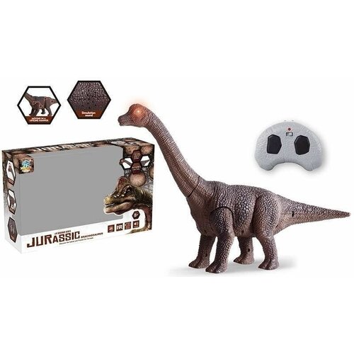 Динозавр BRACHIOSAURUS на радиоуправлении со светом и звуктом , 6669 игрушечный пылесос mini со светом и звуктом синий yh129 4ce